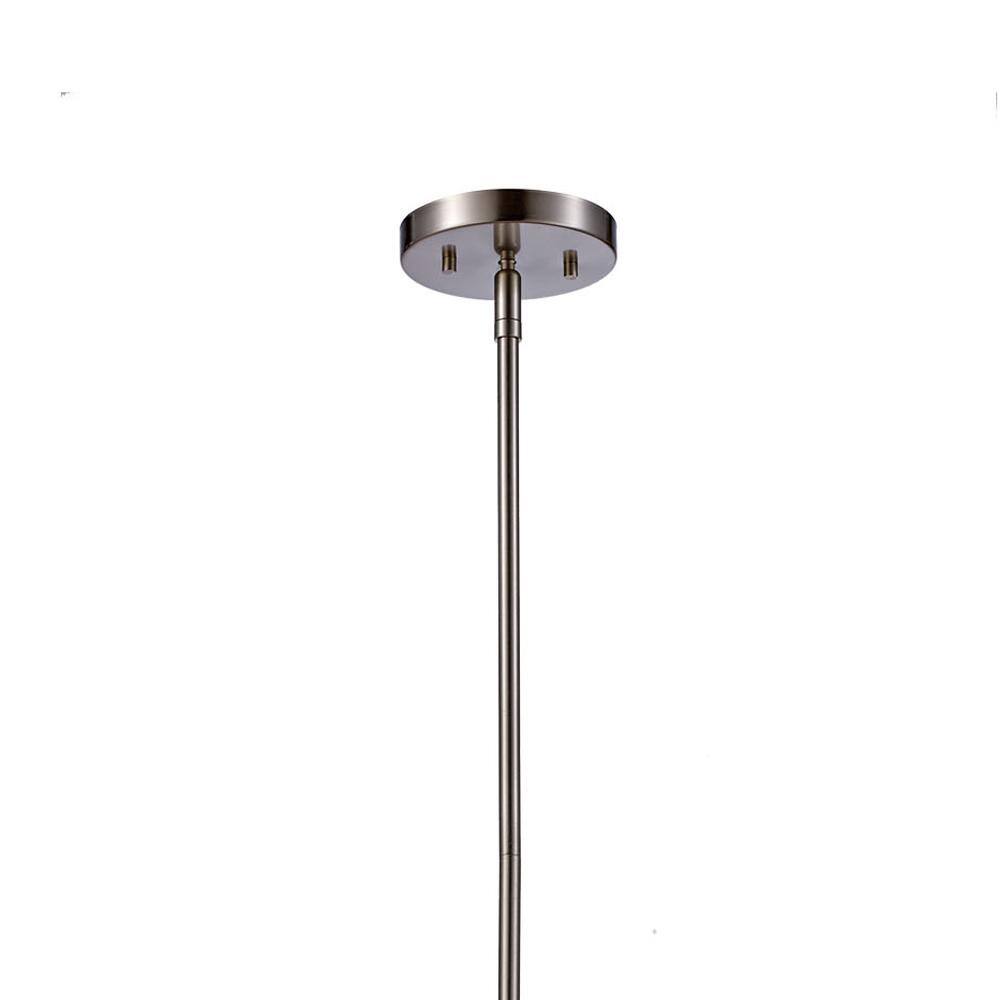 12-Inch Clear Glass Globe Pendant Light, Brushed Nickel