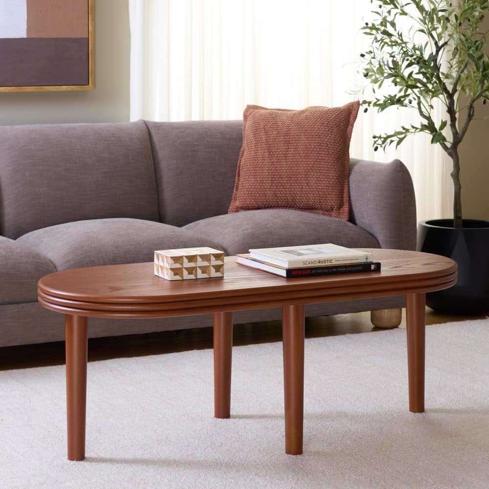 Chatun 47.3 in. Brown Rectangle Wood Coffee Table