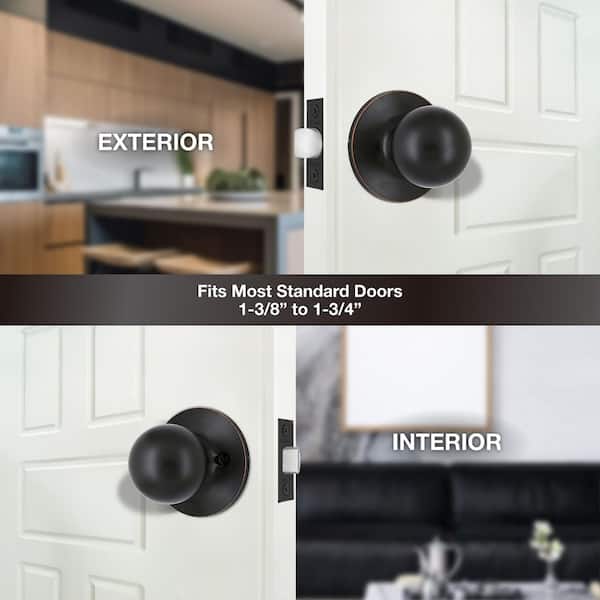 Defiant Saturn Aged Bronze Hall and Closet Door Knob 32T3X730B