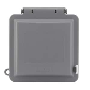 2-Gang Extra Duty Horizontal/Vertical Non-Metallic Weatherproof In-Use Cover (73-in-1-Configurations), Gray