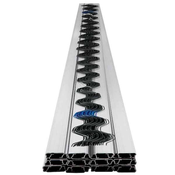 SVOPES Spring Wire and Lock Channel, 6.56ft Bundle for Greenhouse. 50 Packs of PE Coated Spring Wire and Aluminum Alloy Channel