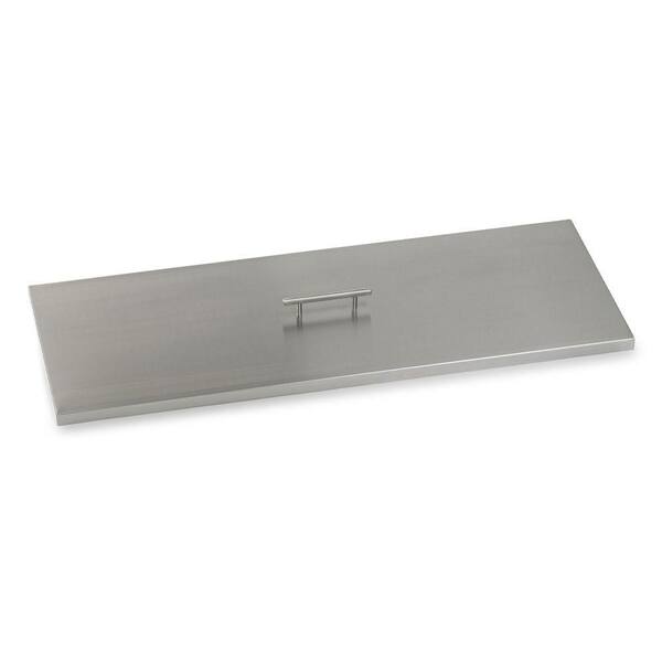 American Fire Glass 36 in. x 12 in. Rectangular Stainless Steel Cover