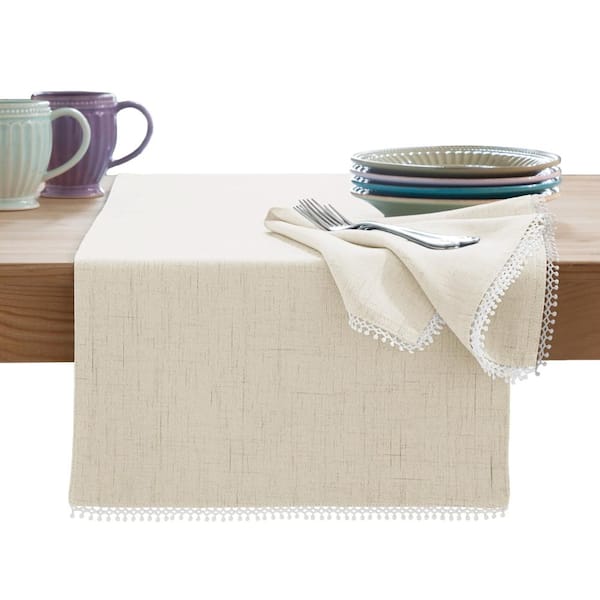 Lenox French Perle Solid Runner, Natural - 14"W x 90"L