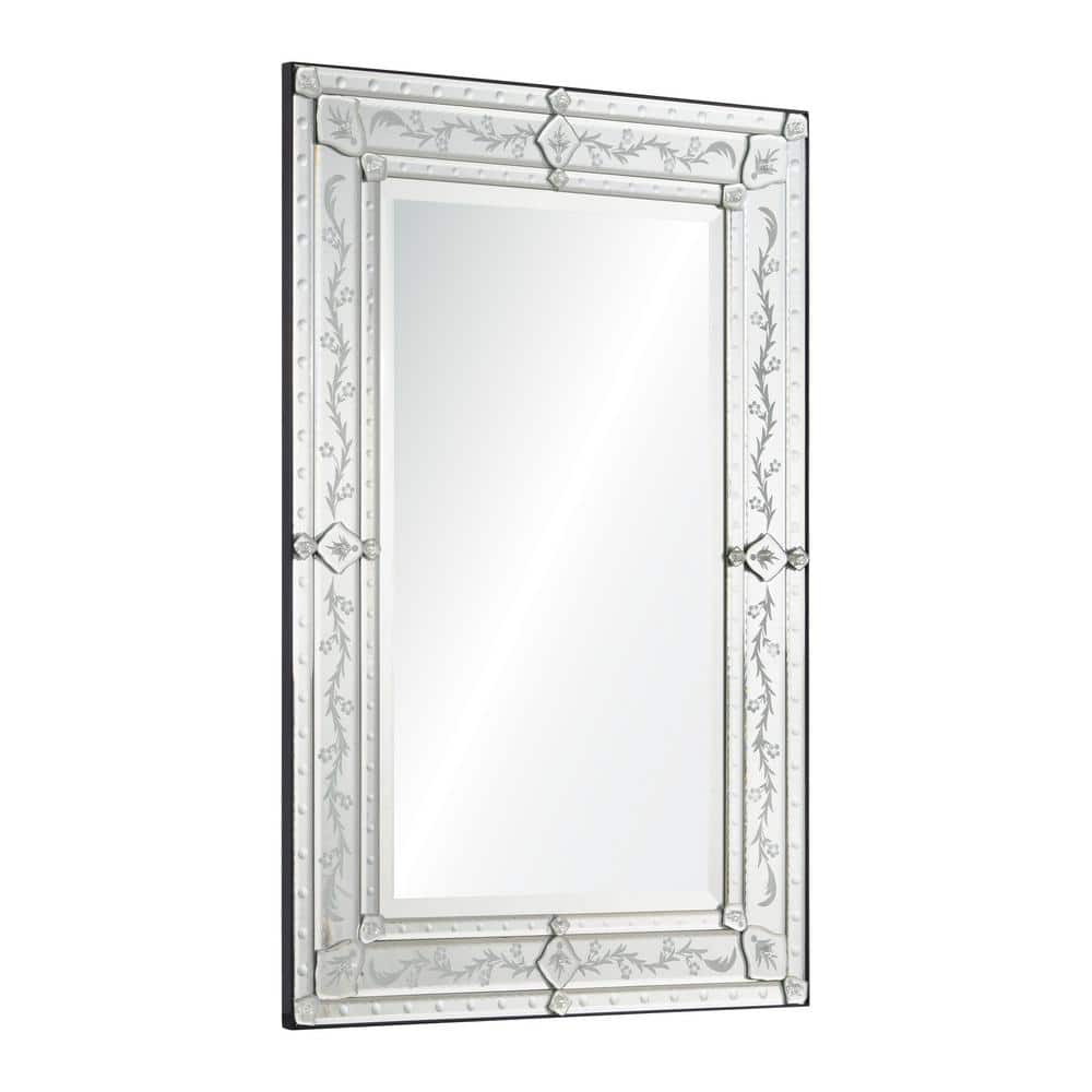 Vincenzo 29" x 41" Silver Glass Wall Mirror