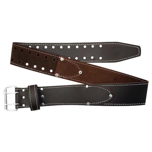 Genuine 2" Wide Dark Brown Leather Work Belt For Tool Pouch/Holder HEAVY DUTY 