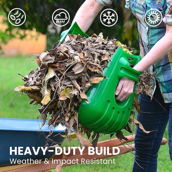 Leaf Collecting Tool-Large Ergonomic Hand Held Leaf Scoops, Heavy