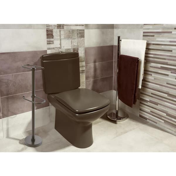 Allied Brass TS-28-BKM Free Standing European Style Toilet Tissue Holder Matte Black