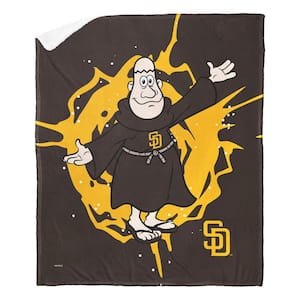 MLB Mascots Padres Silk Touch Sherpa Multicolor Throw