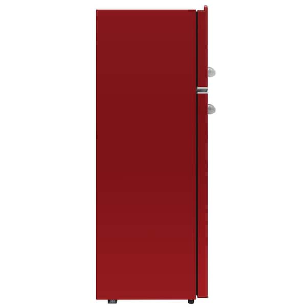 7.2 cu. ft. Retro Top Freezer Refrigerator in Red with Chrome Handle and Trim