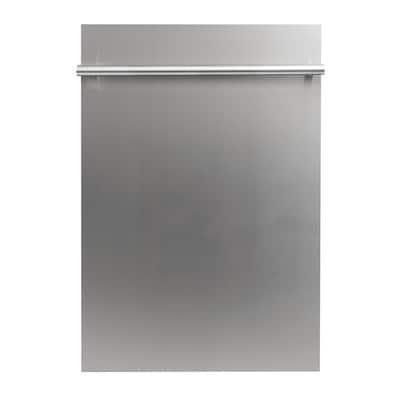 ZLINE 18" Compact Stainless Steel Top Control Dishwasher with Stainless Steel Tub and Modern Style Handle, 52 dBa