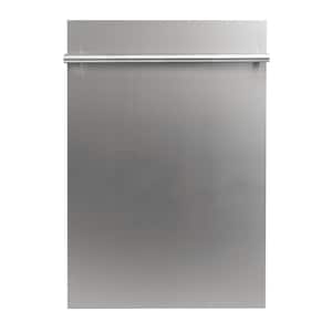 18 in. Top Control 6-Cycle Compact Dishwasher with 2 Racks in Stainless Steel & Modern Handle