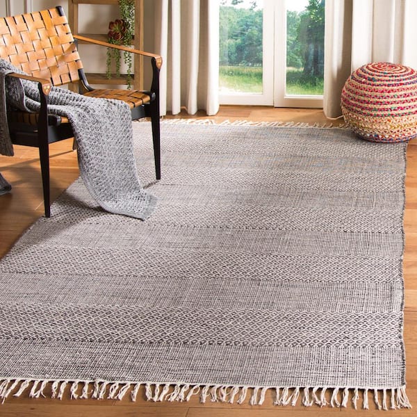 Montauk Ivory/Anthracite Doormat 2 ft. x 4 ft. Geometric Area Rug