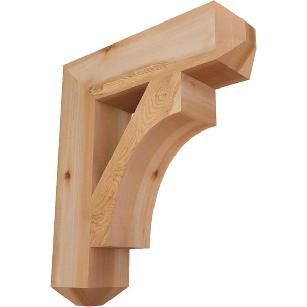 Ekena Millwork 5.5 in. x 28 in. x 24 in. Western Red Cedar Westlake Craftsman Smooth Bracket