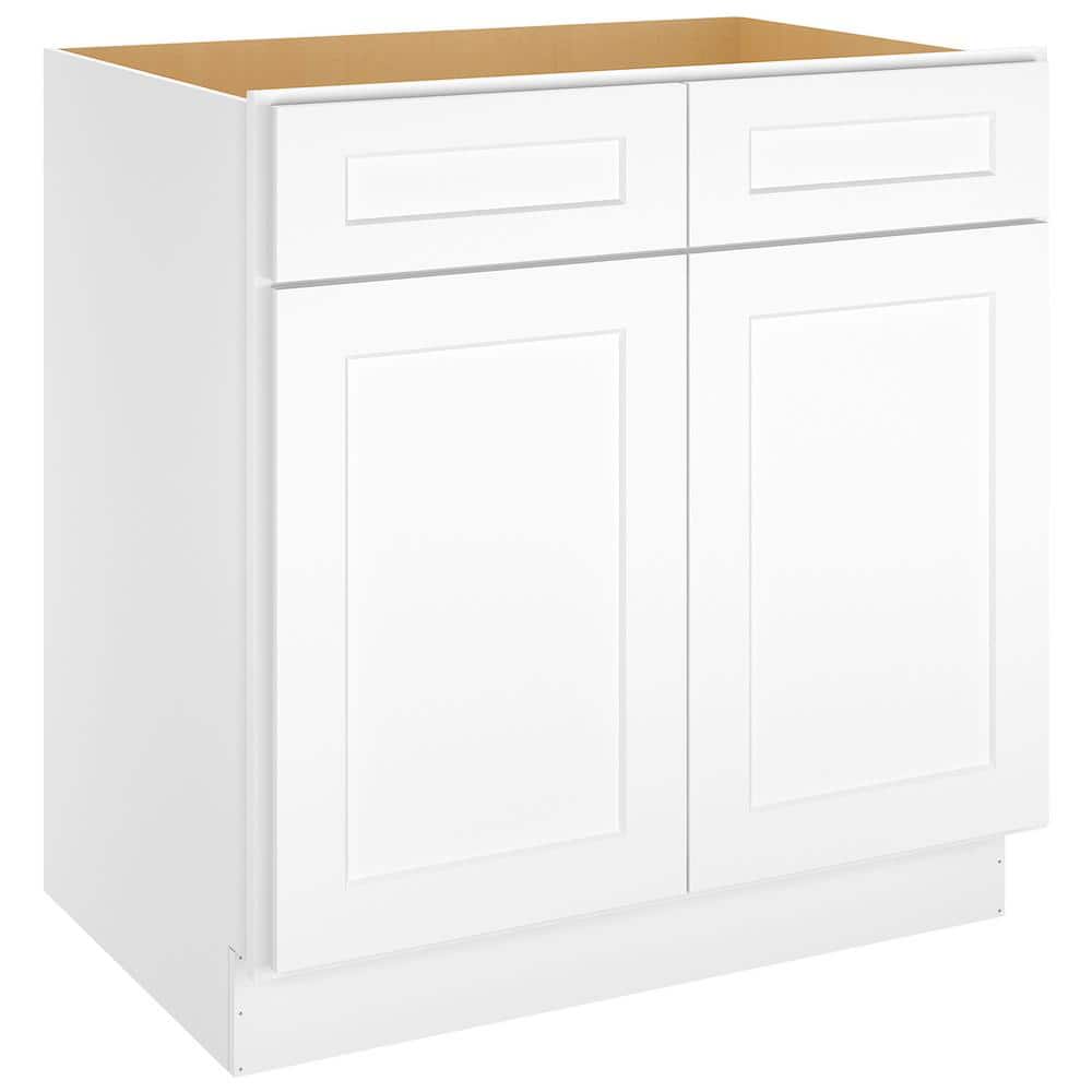 HOMEIBRO 33-in W X 24-in D X 34.5-in H in Shaker White Plywood Ready to ...