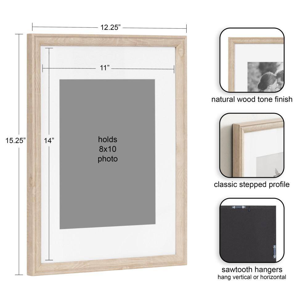 Natural Wood Grain 8x10 Polystyrene Wall Frame Set