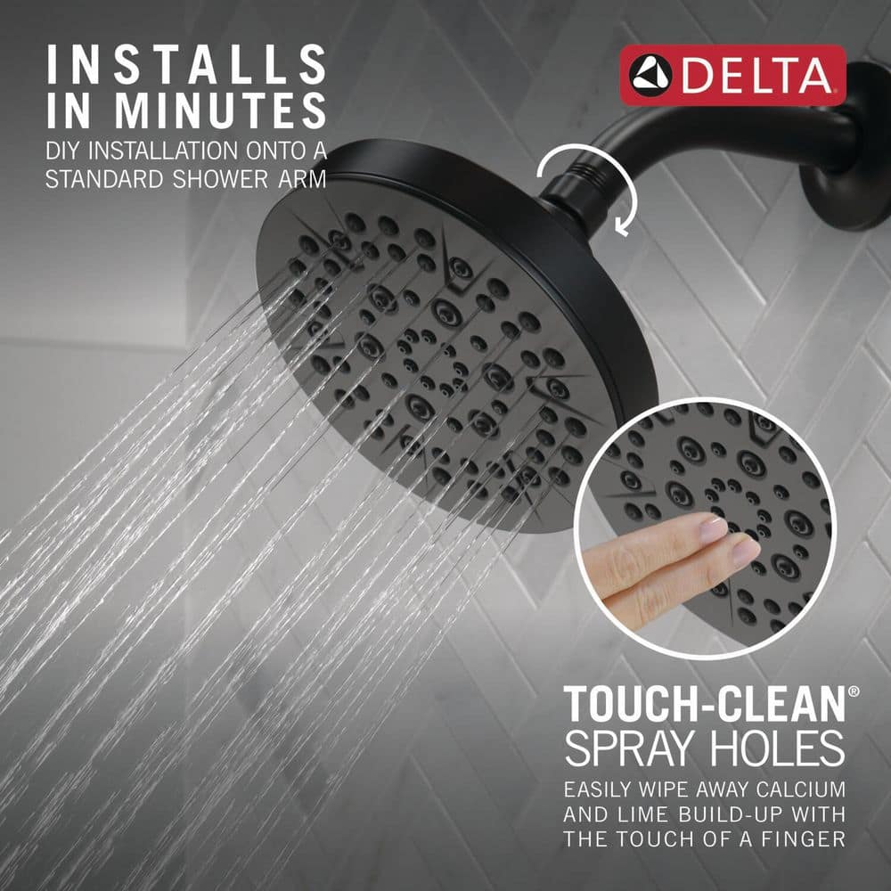 Matte Black Multi-Function Wall Mounted Shower Head