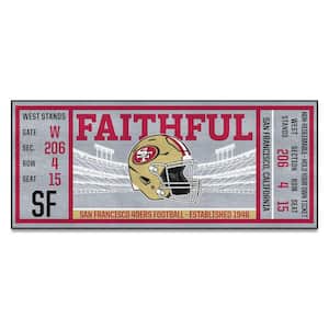 NFL - San Francisco 49ers 30 in. x 72 in. Indoor Ticket Runner Rug