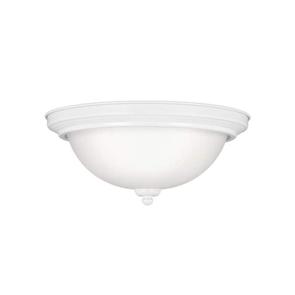 Generation Lighting Geary 12.5 in. 2-Light White Flush Mount