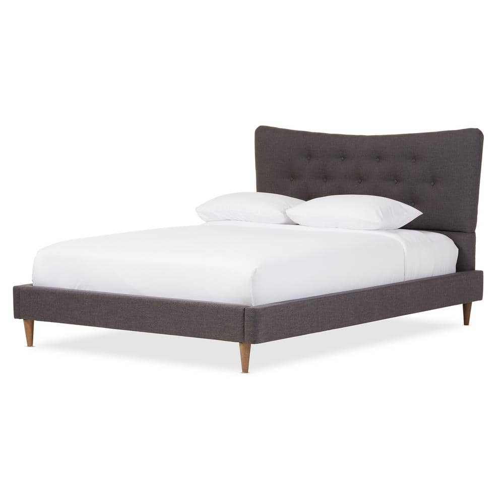 Baxton Studio Hannah Gray King Upholstered Bed 28862 7009 HD The