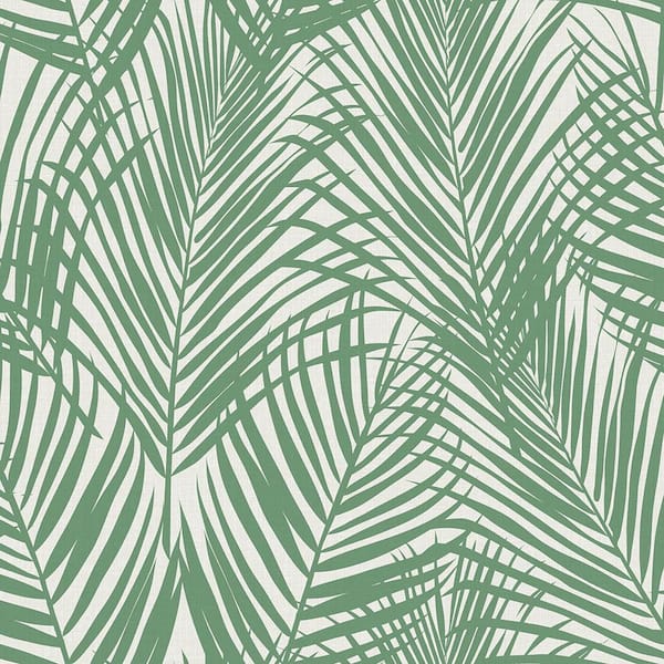 ESTA Home Fifi Green Palm Frond Paper Strippable Wallpaper (Covers 56.4 sq. ft.)
