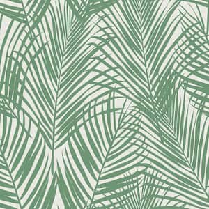 Fifi Green Palm Frond Green Wallpaper Sample