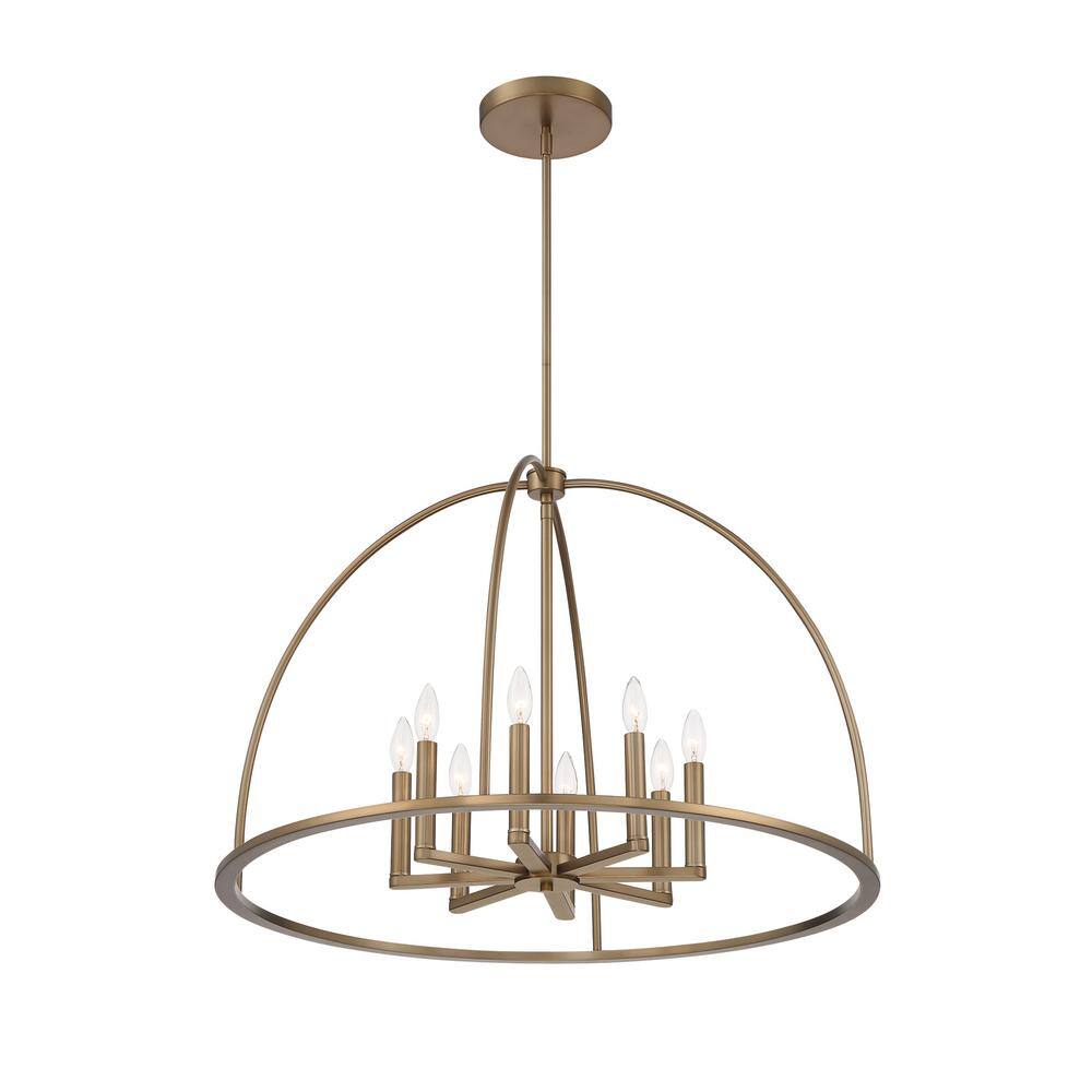 Abbott Vibrant Gold 8-Light Crystal Candle Chandelier