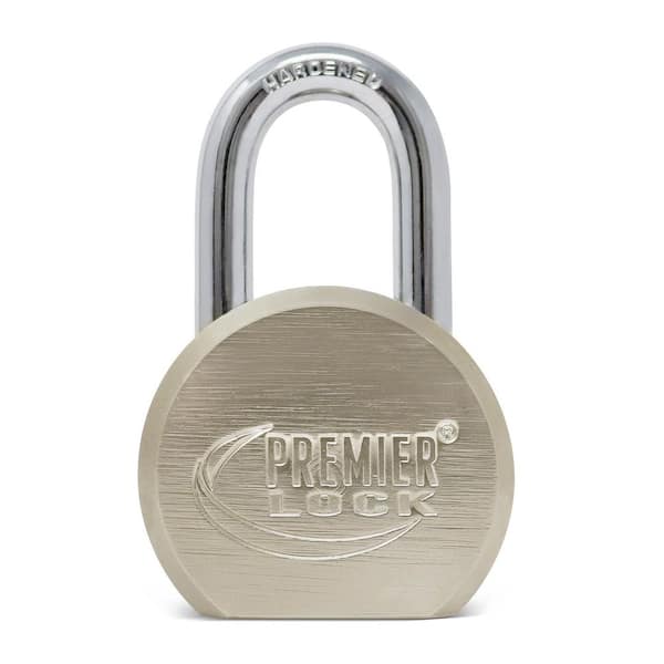 Premier Lock 2-5/8 in. Premier Solid Steel Commercial Gate Keyed Padlock with Short Shackle and 3 Keys
