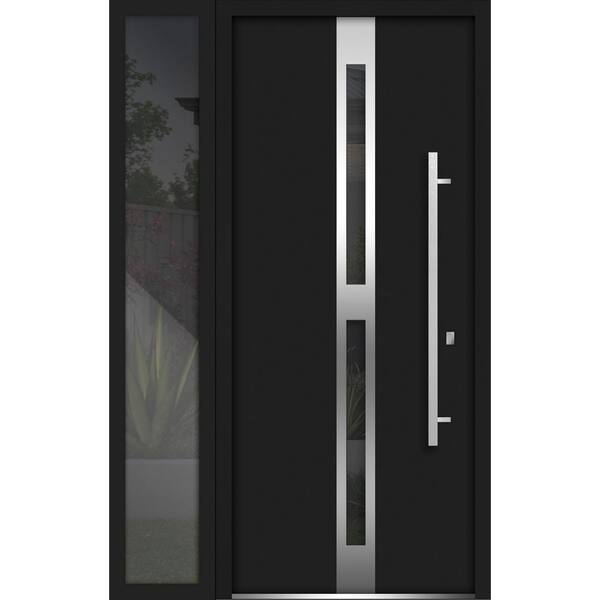 VDOMDOORS 48 in. x 80 in. Left-Hand/Inswing Sidelights Tinted Glass ...