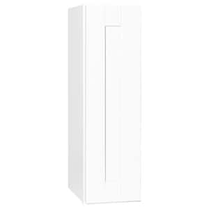 Shaker 9 in. W x 12 in. D x 30 in. H Assembled Wall Kitchen Cabinet in Satin White