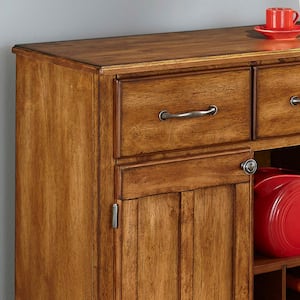 Cottage Oak Buffet with Wine Storage