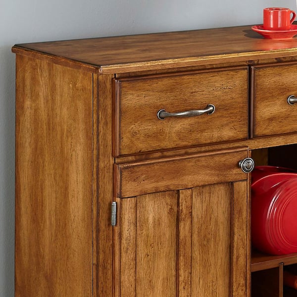 Cottage Oak Buffet with Wine Storage