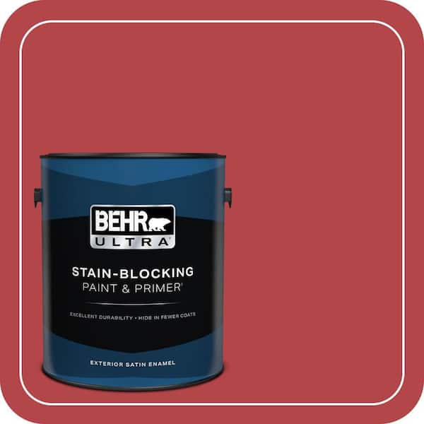 BEHR ULTRA 1 gal. Home Decorators Collection #HDC-SM14-10 Intrigue Red Satin Enamel Exterior Paint & Primer