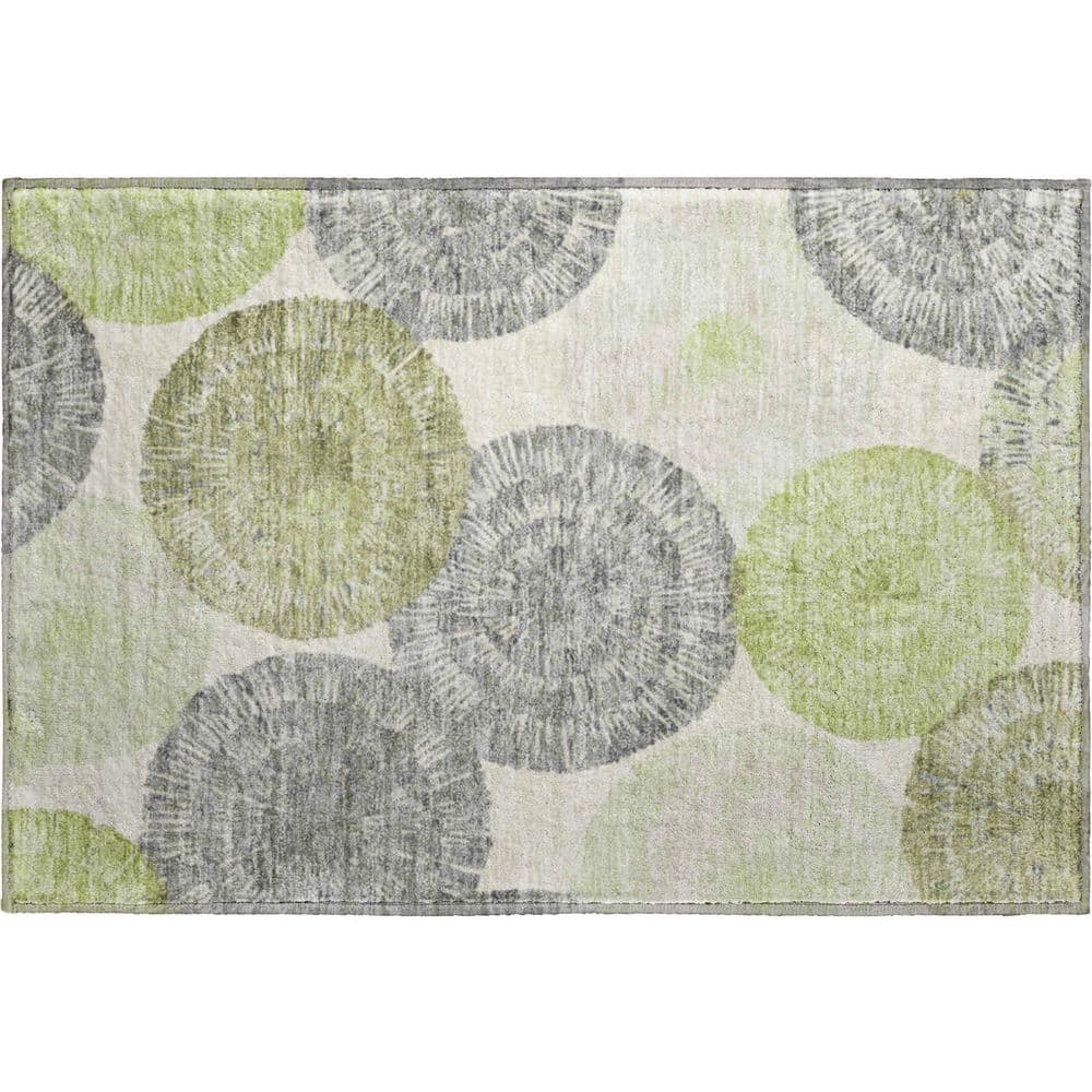 Mayfield Premium Machine Washable Abstract AMF2351 Aloe 2 ft. x 3 ft. Accent Rug price history on PriceWatchPro