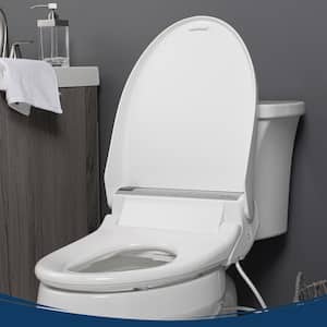 Bliss BB-550 Electric Bidet Seat for Elongated Toilets in White with Drylette Towels
