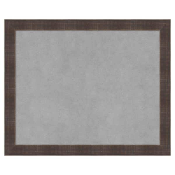 Amanti Art Whiskey Brown Rustic 22 in. x 18 in Framed Magnetic Board