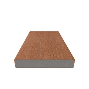 1 in. x 6 in. x 8 ft. Honduran Mahogany Solid Composite Decking Board, UltraShield Natural Cortes