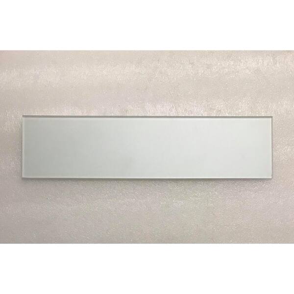 Abolos Forever 42-Pack Eternal White/Glossy 3-in x 12-in Glossy Glass Subway Peel & Stick Wall Tile