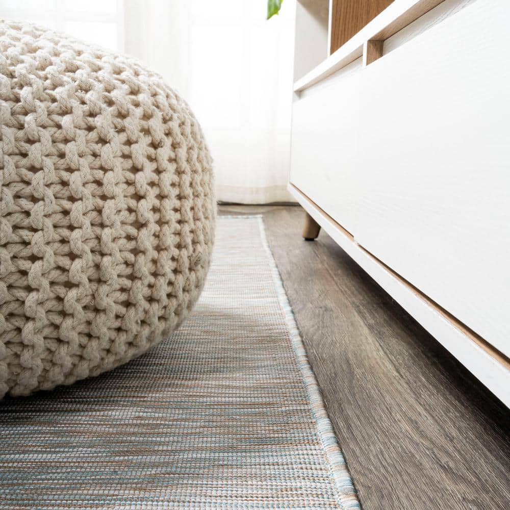 Ethan Modern 9' x 12' Gray Flatweave Synthetic Area Rug