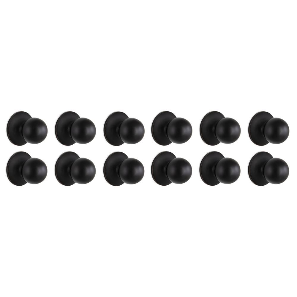 Saturn Aged Bronze Hall/Closet Door Knob (12-Pack)