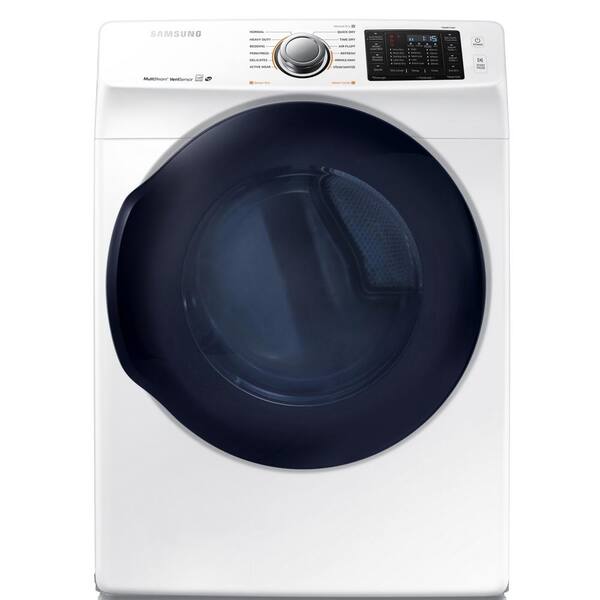 Samsung 7.5 cu. ft. Electric Dryer with Steam in White, ENERGY STAR