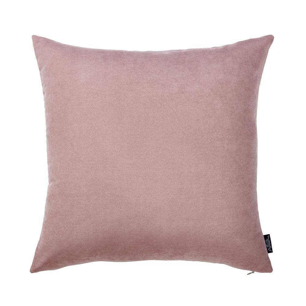 Light Pink Brushed Polyester Twill Throw Pillow Cover Set