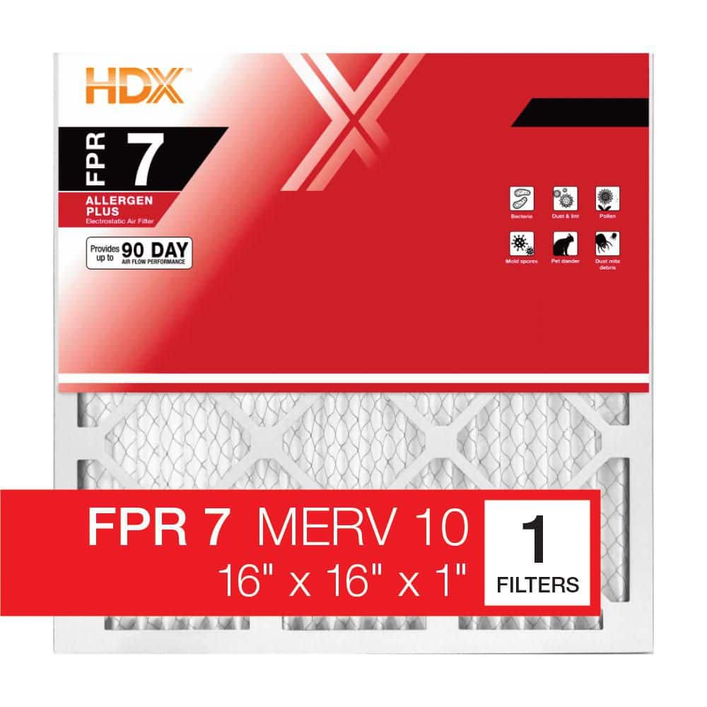 HDX 16 in. x 16 in. x 1 in. Allergen Plus Pleated Air Filter FPR 7