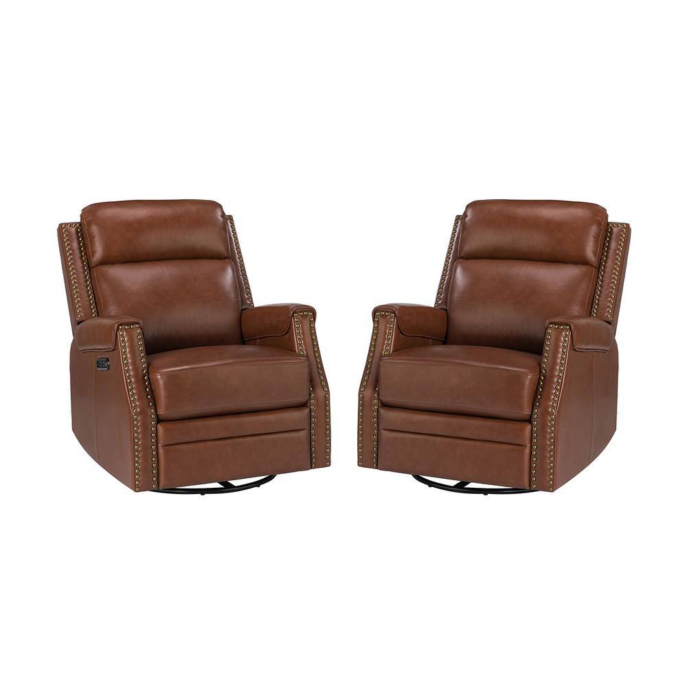 JAYDEN CREATION Leonhard Brown Transitional Electric Genuine Leather