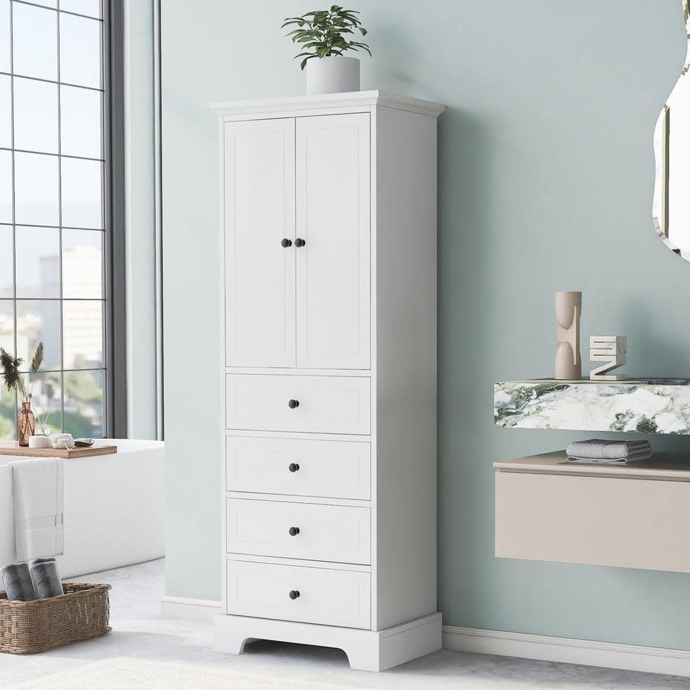 Nestfair 23.6 in. W Bathroom Floor Storage Cabinet with Adjustable