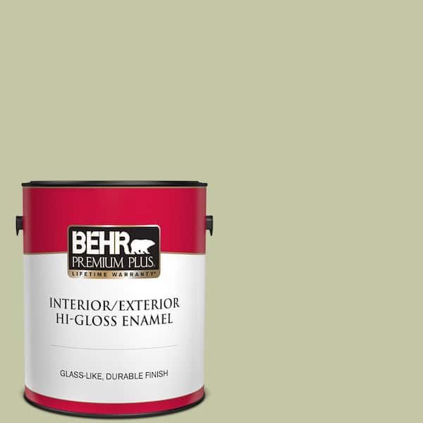 BEHR PREMIUM PLUS 1 gal. #410E-3 Rejuvenate Hi-Gloss Enamel Interior/Exterior Paint