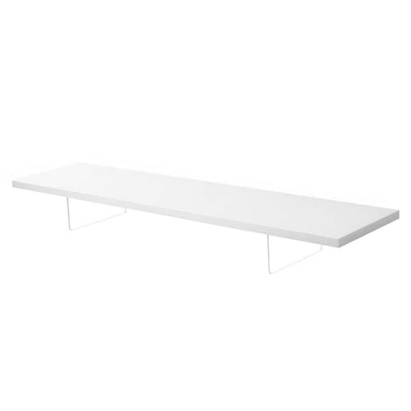 Wood and Acrylic Monitor Riser with LED Light, Desktop Organizer Stand for Computer, Laptop, Printer, PC and TV