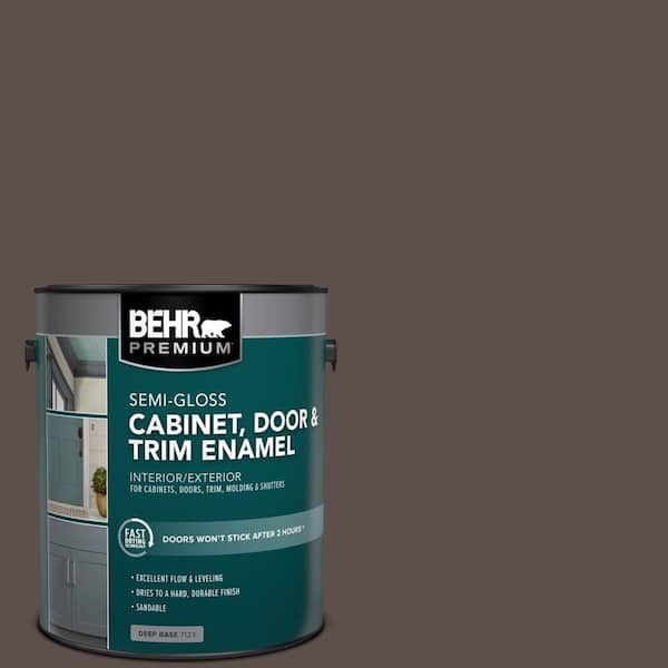 BEHR PREMIUM 1 gal. #HDC-AC-07 Oak Creek Semi-Gloss Enamel Interior/Exterior Cabinet, Door & Trim Paint