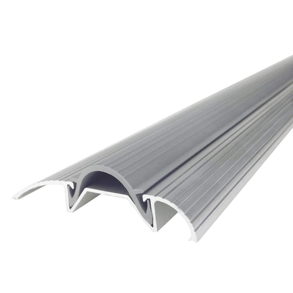 M-D Building Products 3 in. x 3/4 in. x 36 in. Silver Aluminum and Vinyl Economy Low-Profile Threshold -  08748