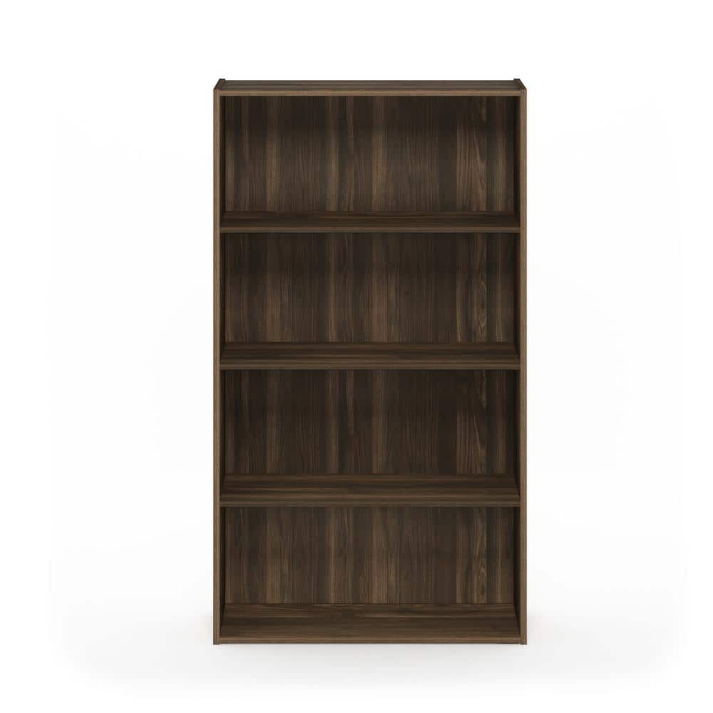 Furinno 23.6 W x 9.4 D x 41.7 H 4-Shelf Freestanding Shelving Unit  Columbia Walnut