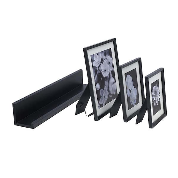 Melannco 18 x 23 inch 12 Opening Photo Collage Frame, Displays Six 4x6 and Six 6x4 inch Photos, Light Gray